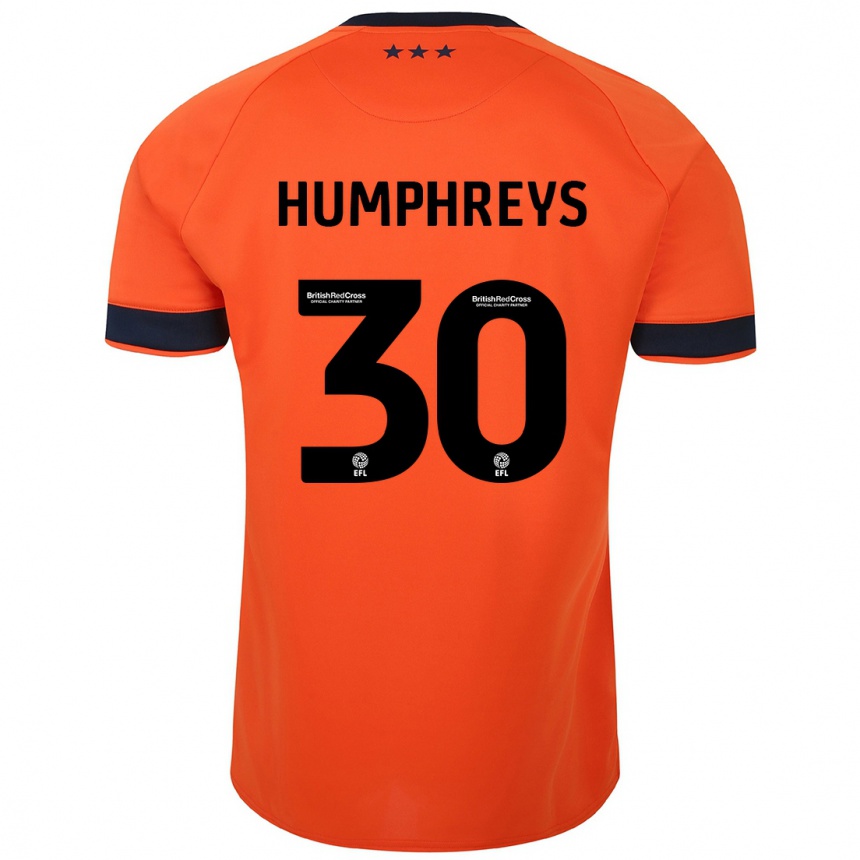 Women Football Cameron Humphreys #30 Orange Away Jersey 2023/24 T-Shirt