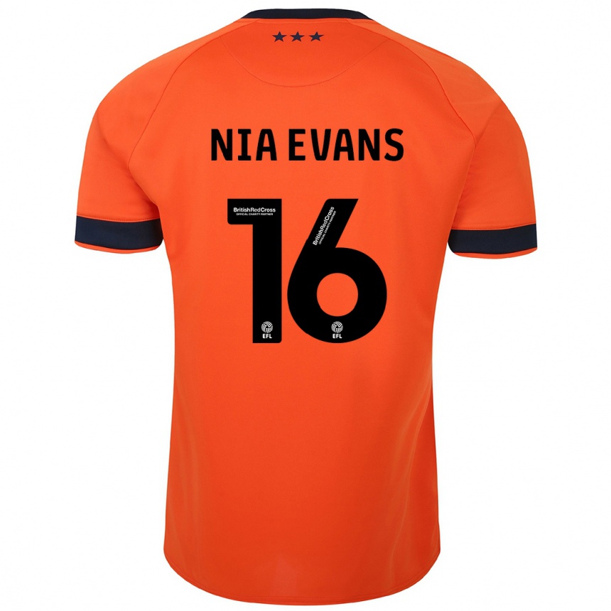 Women Football Nia Evans #16 Orange Away Jersey 2023/24 T-Shirt