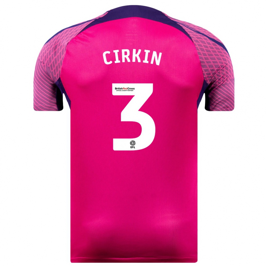 Women Football Dennis Cirkin #3 Purple Away Jersey 2023/24 T-Shirt