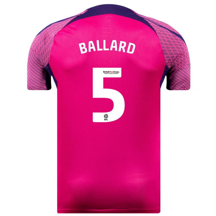 Women Football Daniel Ballard #5 Purple Away Jersey 2023/24 T-Shirt