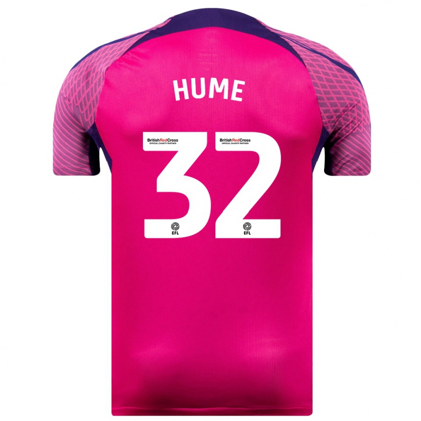 Women Football Trai Hume #32 Purple Away Jersey 2023/24 T-Shirt