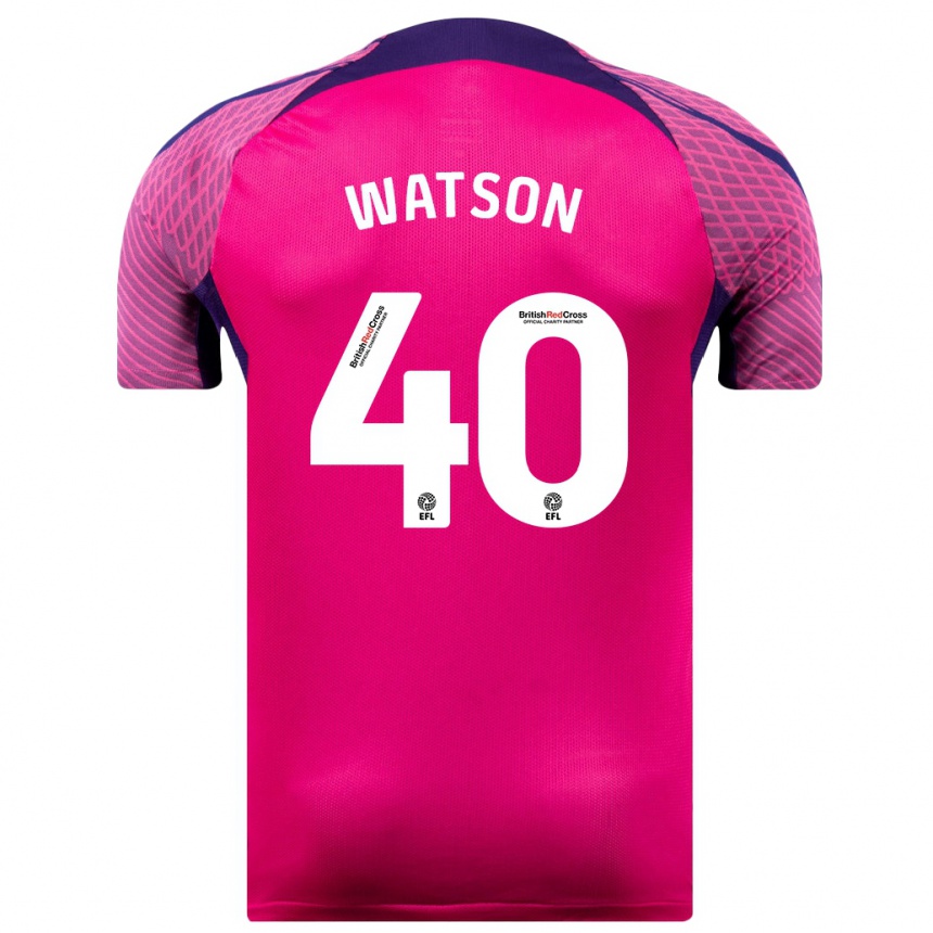 Women Football Tom Watson #40 Purple Away Jersey 2023/24 T-Shirt