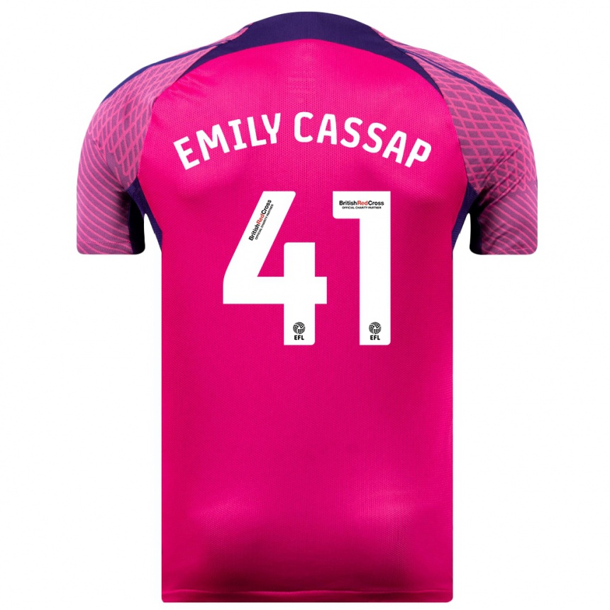 Women Football Emily Cassap #41 Purple Away Jersey 2023/24 T-Shirt