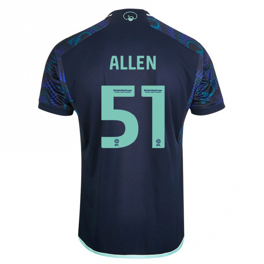 Women Football Charlie Allen #51 Blue Away Jersey 2023/24 T-Shirt