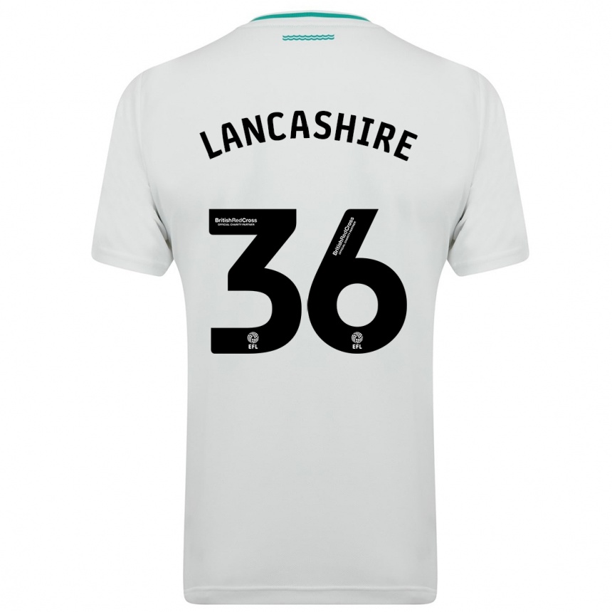 Women Football Olly Lancashire #36 White Away Jersey 2023/24 T-Shirt