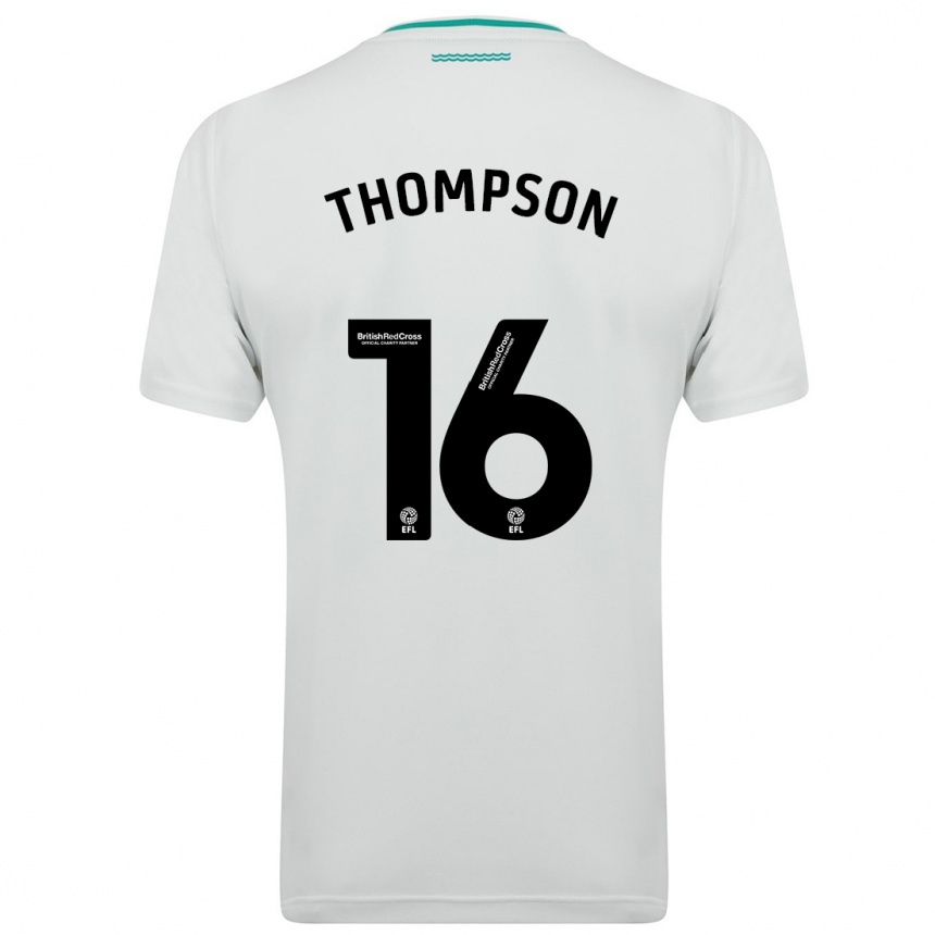 Women Football Emma Thompson #16 White Away Jersey 2023/24 T-Shirt