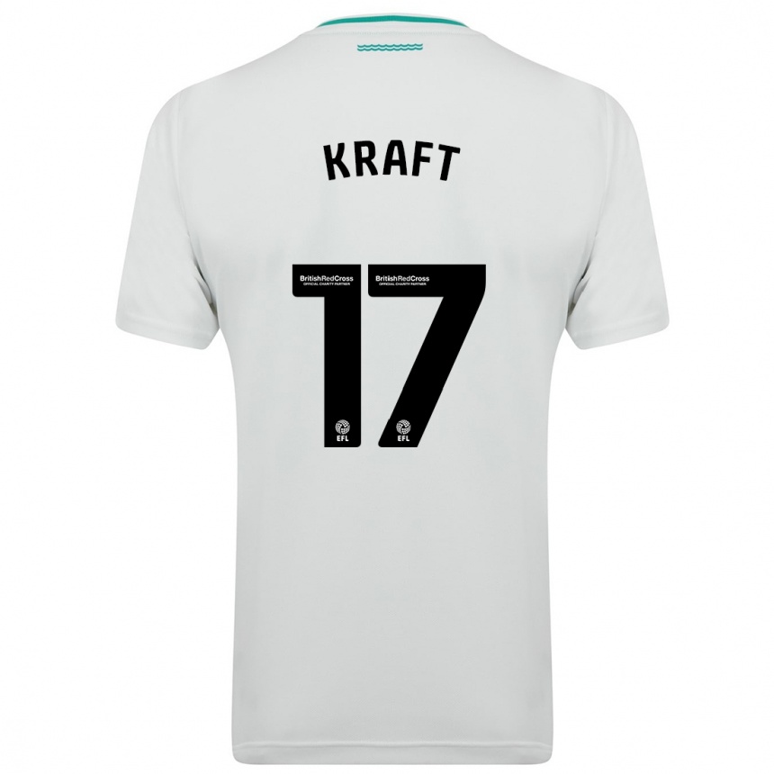Women Football Emily Kraft #17 White Away Jersey 2023/24 T-Shirt