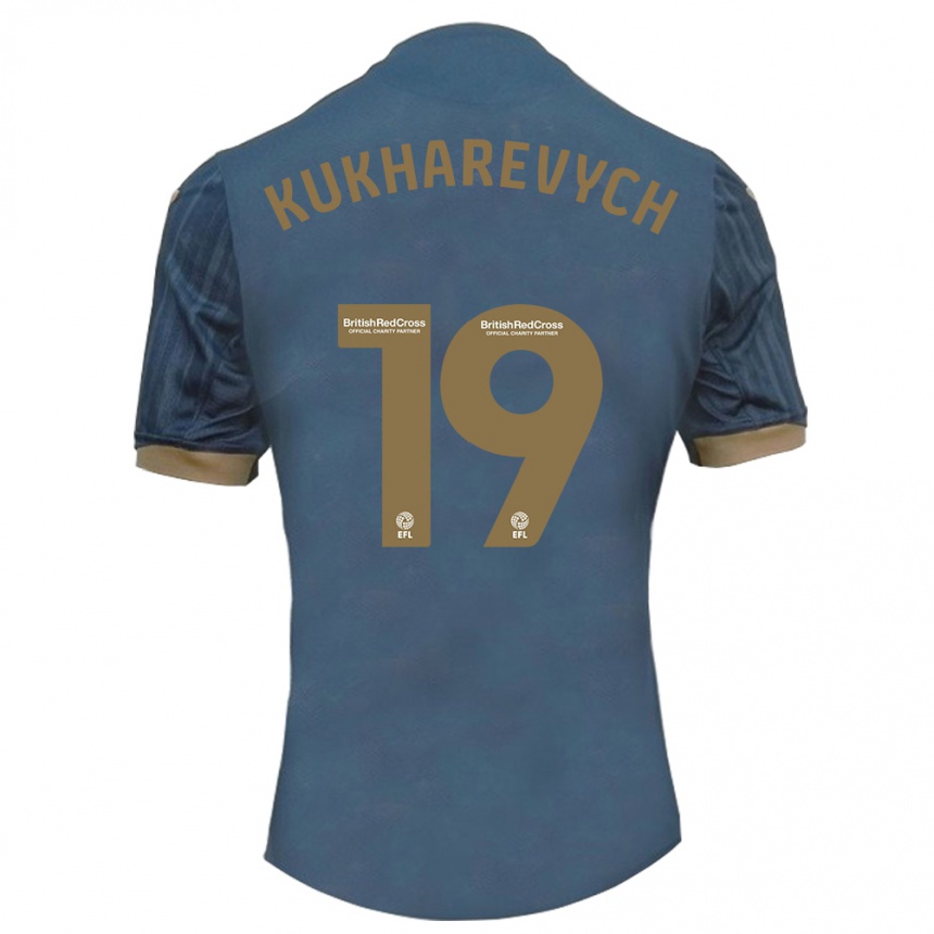 Women Football Mykola Kukharevych #19 Dark Teal Away Jersey 2023/24 T-Shirt