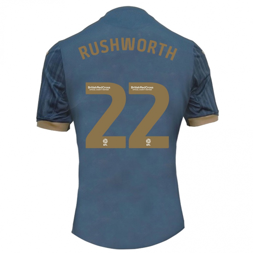 Women Football Carl Rushworth #22 Dark Teal Away Jersey 2023/24 T-Shirt