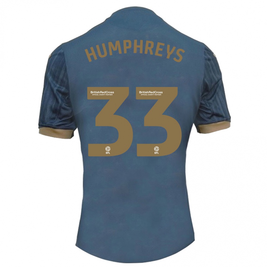 Women Football Bashir Humphreys #33 Dark Teal Away Jersey 2023/24 T-Shirt