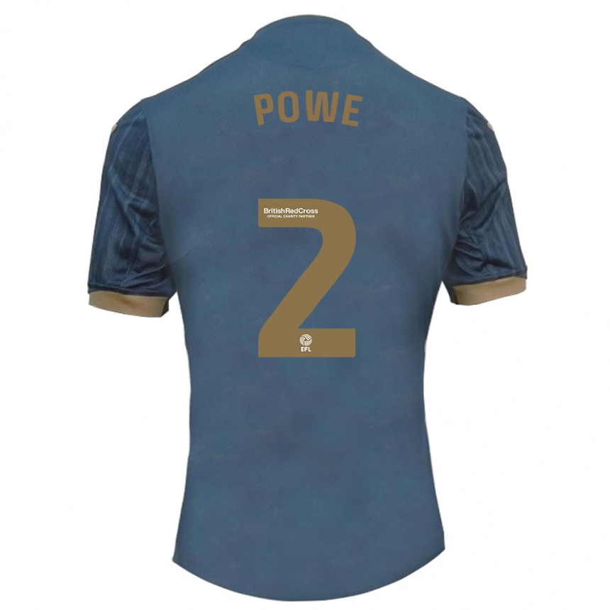 Women Football Alicia Powe #2 Dark Teal Away Jersey 2023/24 T-Shirt