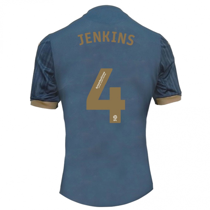 Women Football Shaunna Jenkins #4 Dark Teal Away Jersey 2023/24 T-Shirt