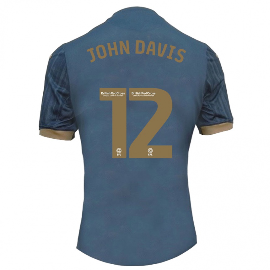 Women Football Stacey John-Davis #12 Dark Teal Away Jersey 2023/24 T-Shirt