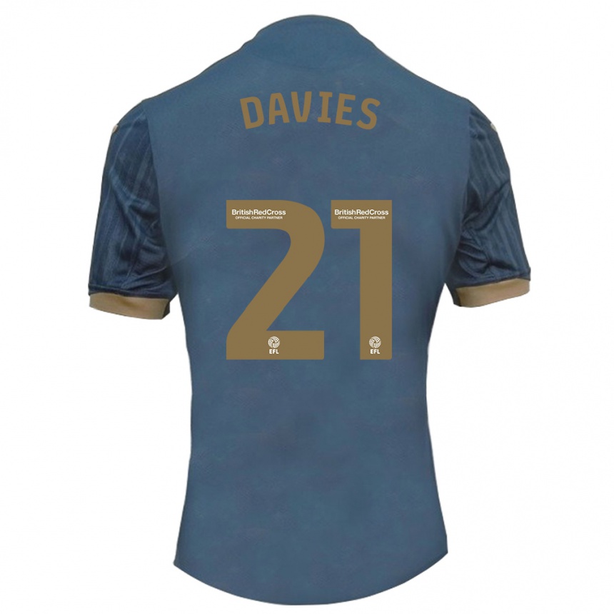 Women Football Laura Davies #21 Dark Teal Away Jersey 2023/24 T-Shirt