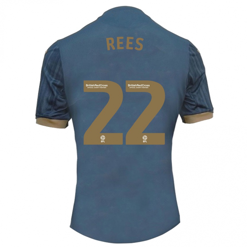 Women Football Nia Rees #22 Dark Teal Away Jersey 2023/24 T-Shirt