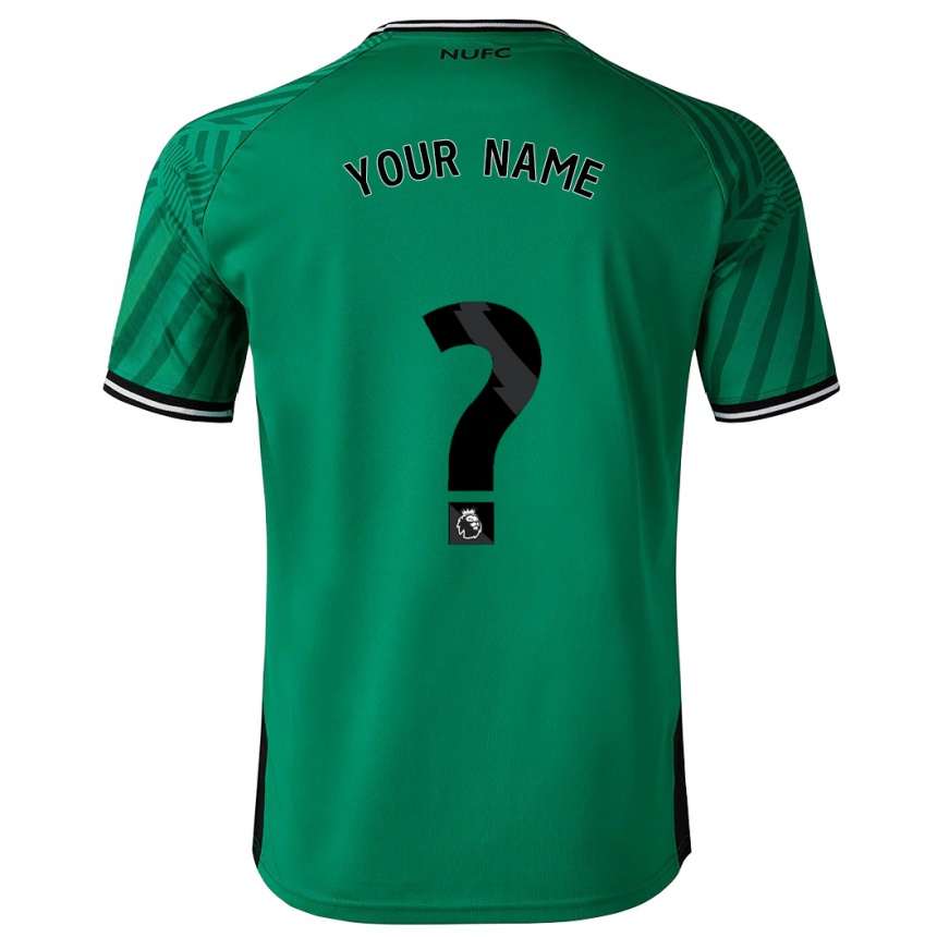 Women Football Your Name #0 Green Away Jersey 2023/24 T-Shirt