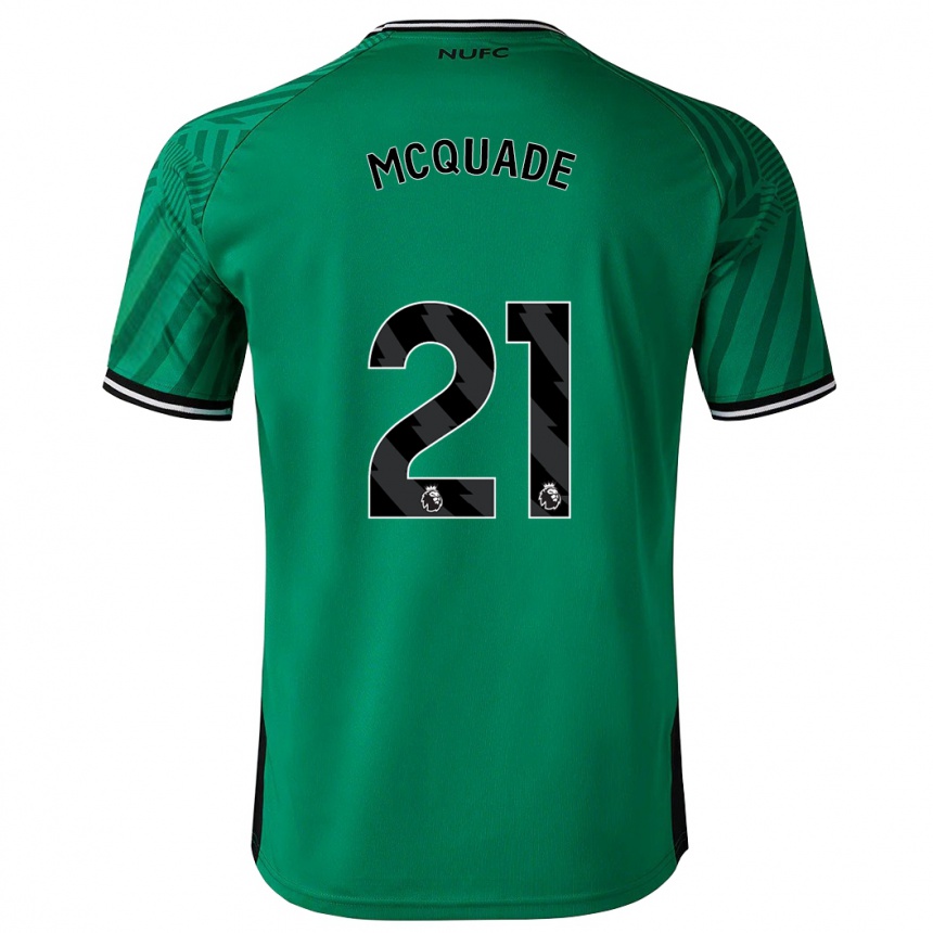 Women Football Jasmine Mcquade #21 Green Away Jersey 2023/24 T-Shirt