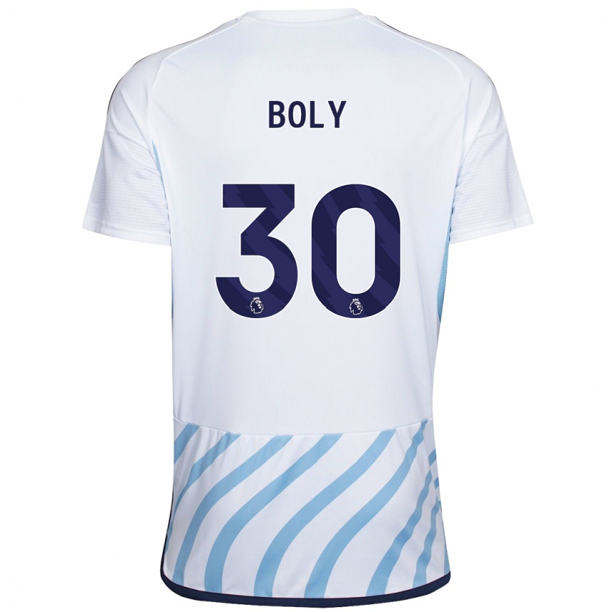 Women Football Willy Boly #30 White Blue Away Jersey 2023/24 T-Shirt