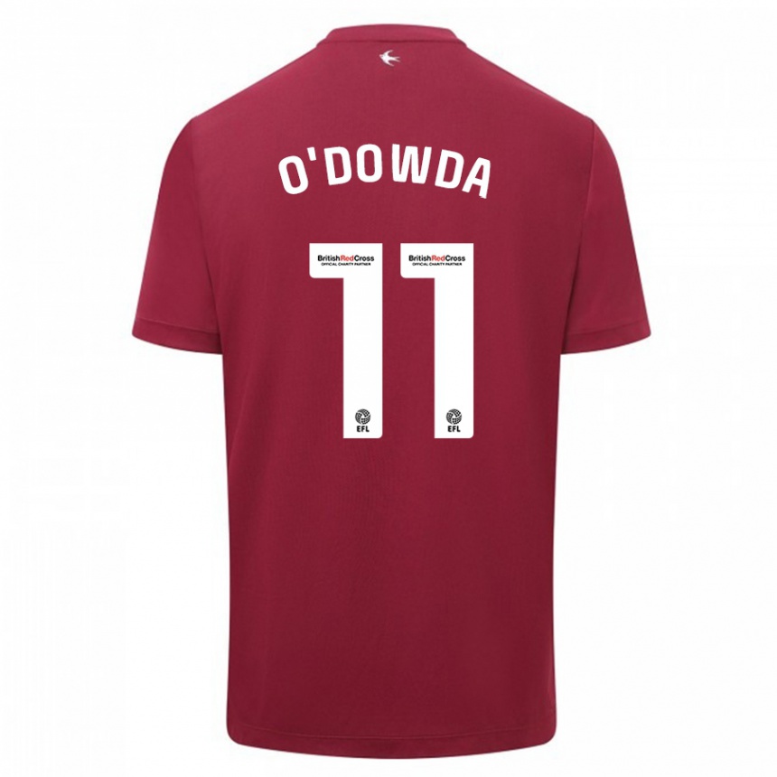 Women Football Callum O'dowda #11 Red Away Jersey 2023/24 T-Shirt