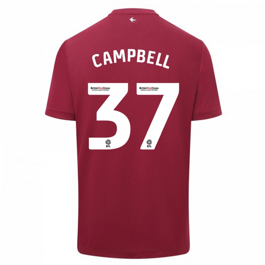 Women Football Vontae Daley-Campbell #37 Red Away Jersey 2023/24 T-Shirt