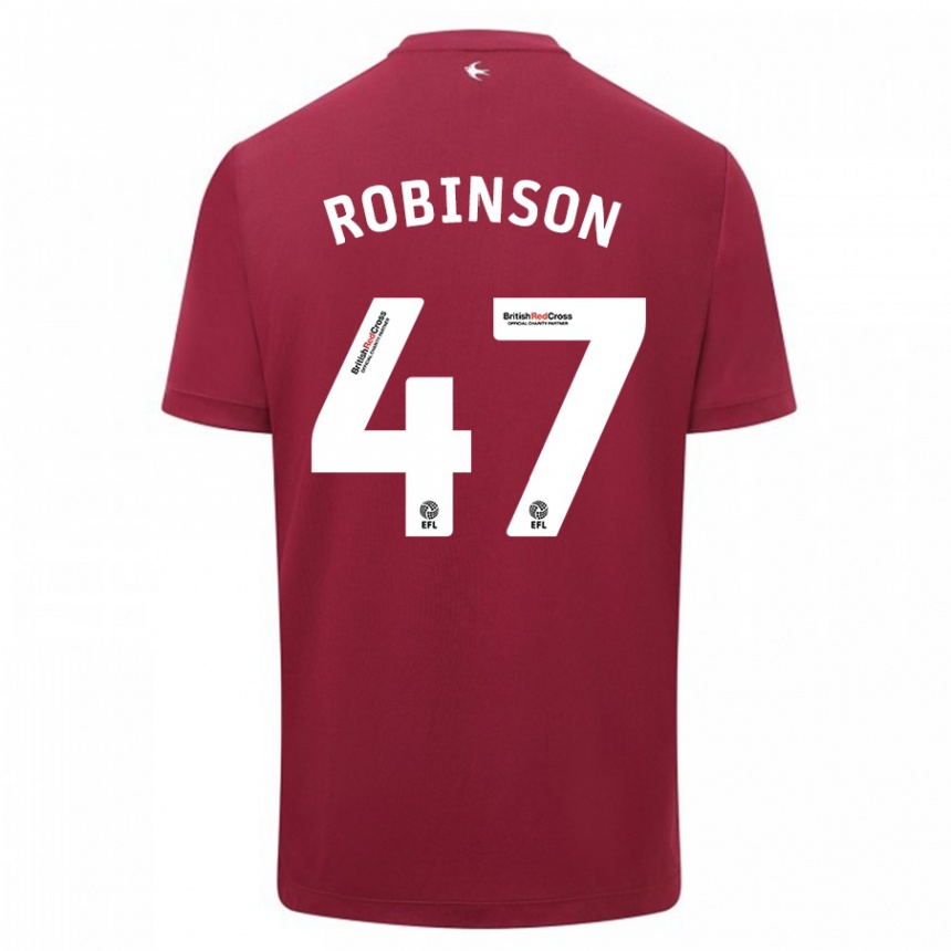 Women Football Callum Robinson #47 Red Away Jersey 2023/24 T-Shirt