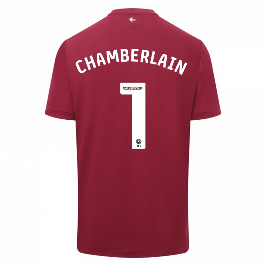 Women Football Ceryn Chamberlain #1 Red Away Jersey 2023/24 T-Shirt