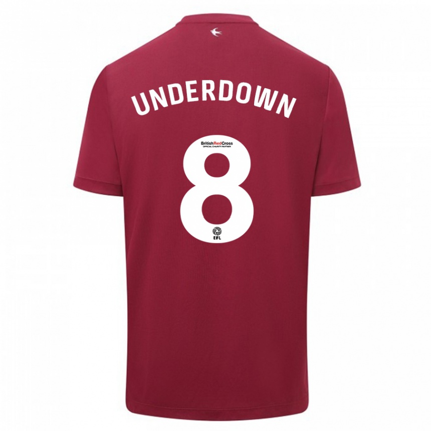 Women Football Kanisha Underdown #8 Red Away Jersey 2023/24 T-Shirt