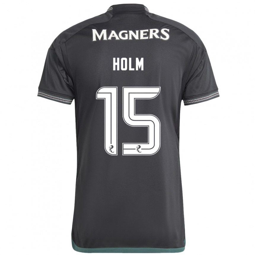 Women Football Odin Thiago Holm #15 Black Away Jersey 2023/24 T-Shirt