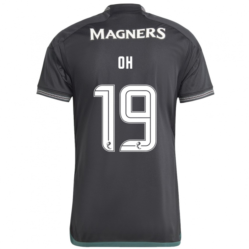 Women Football Hyeon-Gyu Oh #19 Black Away Jersey 2023/24 T-Shirt