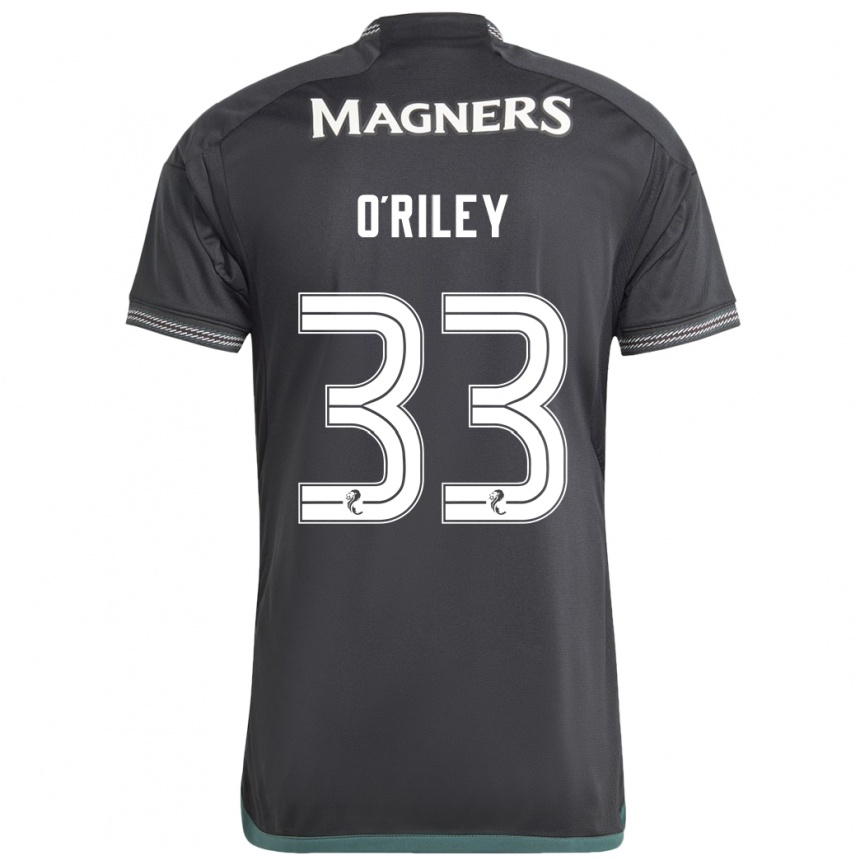 Women Football Matt O'riley #33 Black Away Jersey 2023/24 T-Shirt