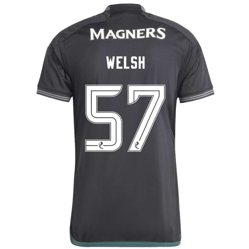 Women Football Stephen Welsh #57 Black Away Jersey 2023/24 T-Shirt