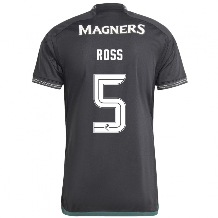 Women Football Natalie Ross #5 Black Away Jersey 2023/24 T-Shirt