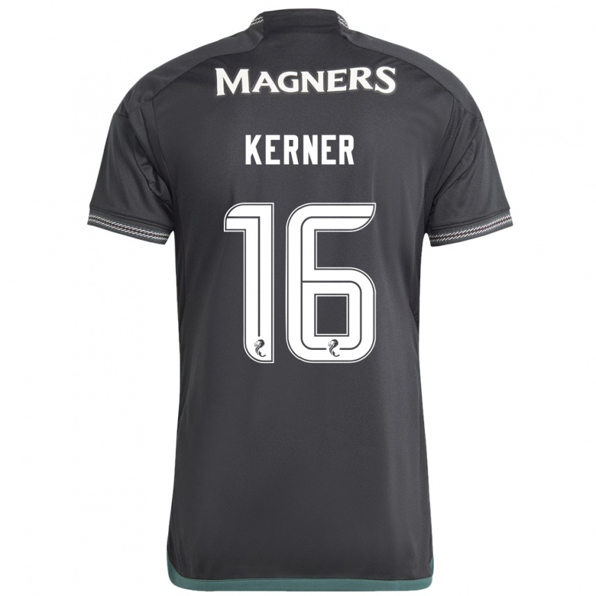 Women Football Hana Kerner #16 Black Away Jersey 2023/24 T-Shirt