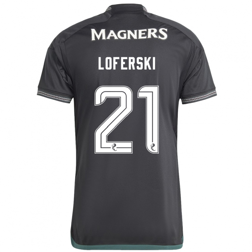 Women Football Kit Loferski #21 Black Away Jersey 2023/24 T-Shirt