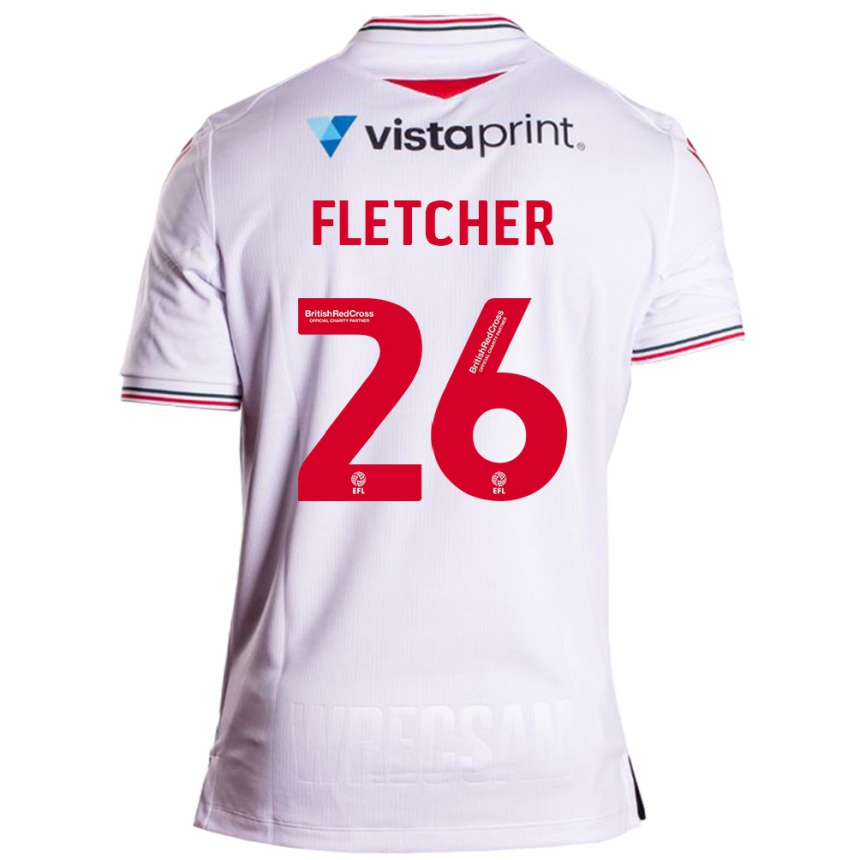 Women Football Steven Fletcher #26 White Away Jersey 2023/24 T-Shirt