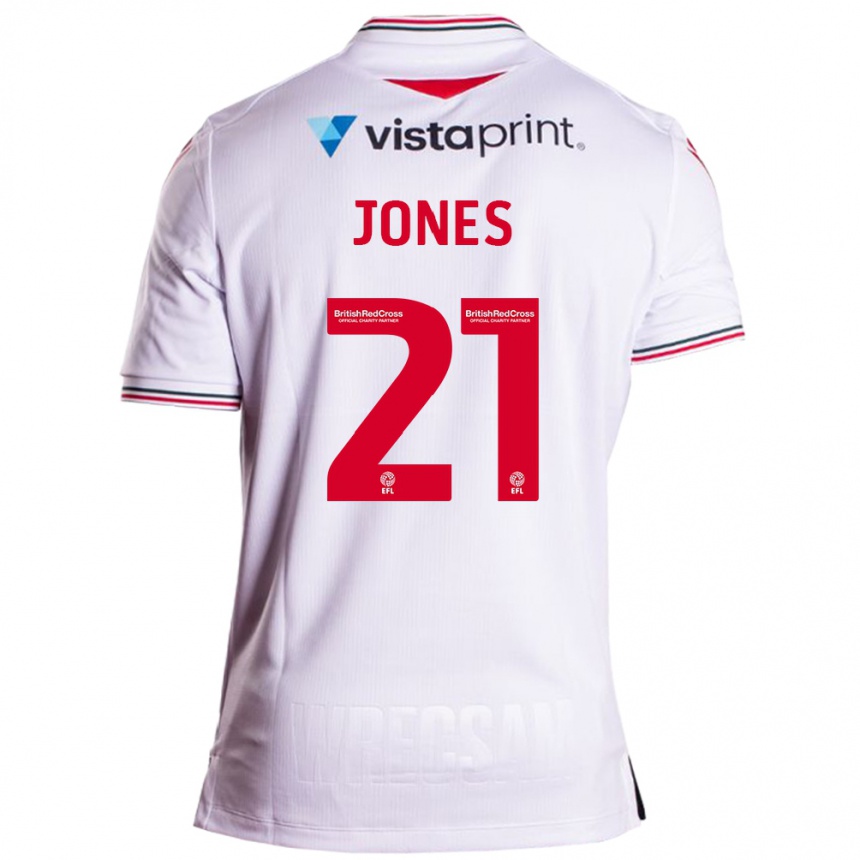 Women Football Lili Jones #21 White Away Jersey 2023/24 T-Shirt