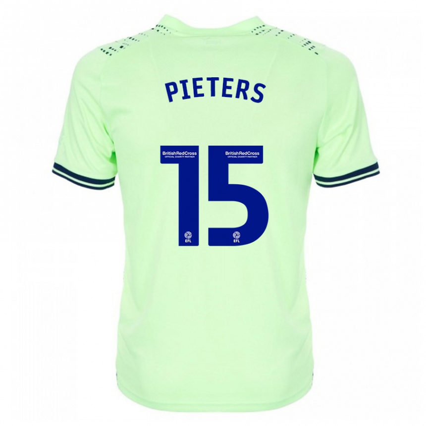 Women Football Erik Pieters #15 Navy Away Jersey 2023/24 T-Shirt
