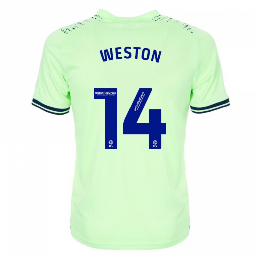 Women Football Steph Weston #14 Navy Away Jersey 2023/24 T-Shirt