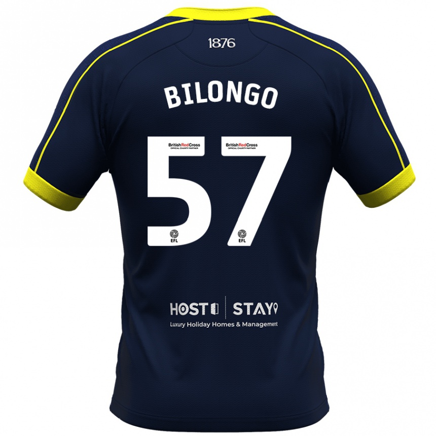 Women Football Bryant Bilongo #57 Navy Away Jersey 2023/24 T-Shirt