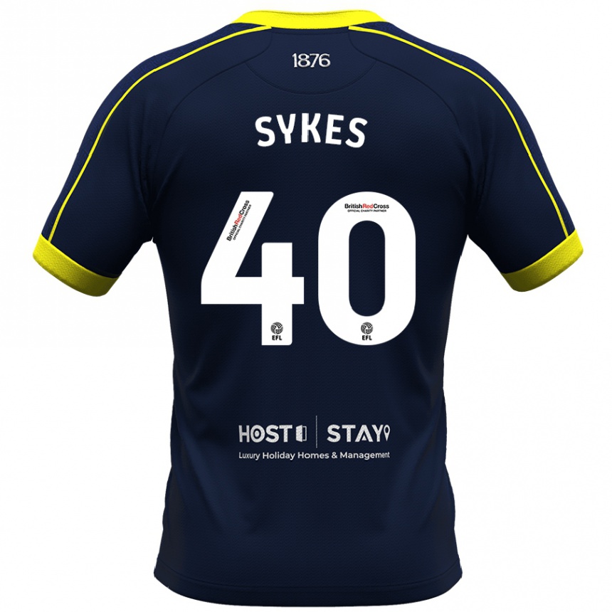 Women Football Cain Sykes #40 Navy Away Jersey 2023/24 T-Shirt