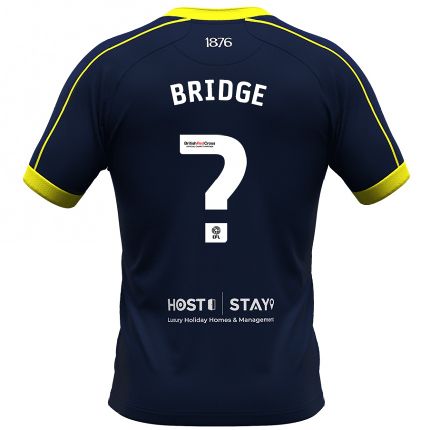 Women Football Aj Bridge #0 Navy Away Jersey 2023/24 T-Shirt