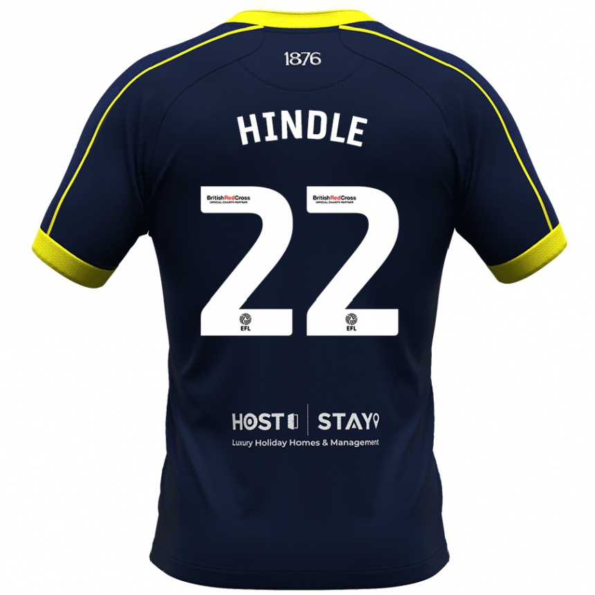 Women Football Rachel Hindle #22 Navy Away Jersey 2023/24 T-Shirt
