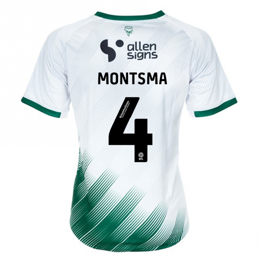 Women Football Lewis Montsma #4 White Away Jersey 2023/24 T-Shirt