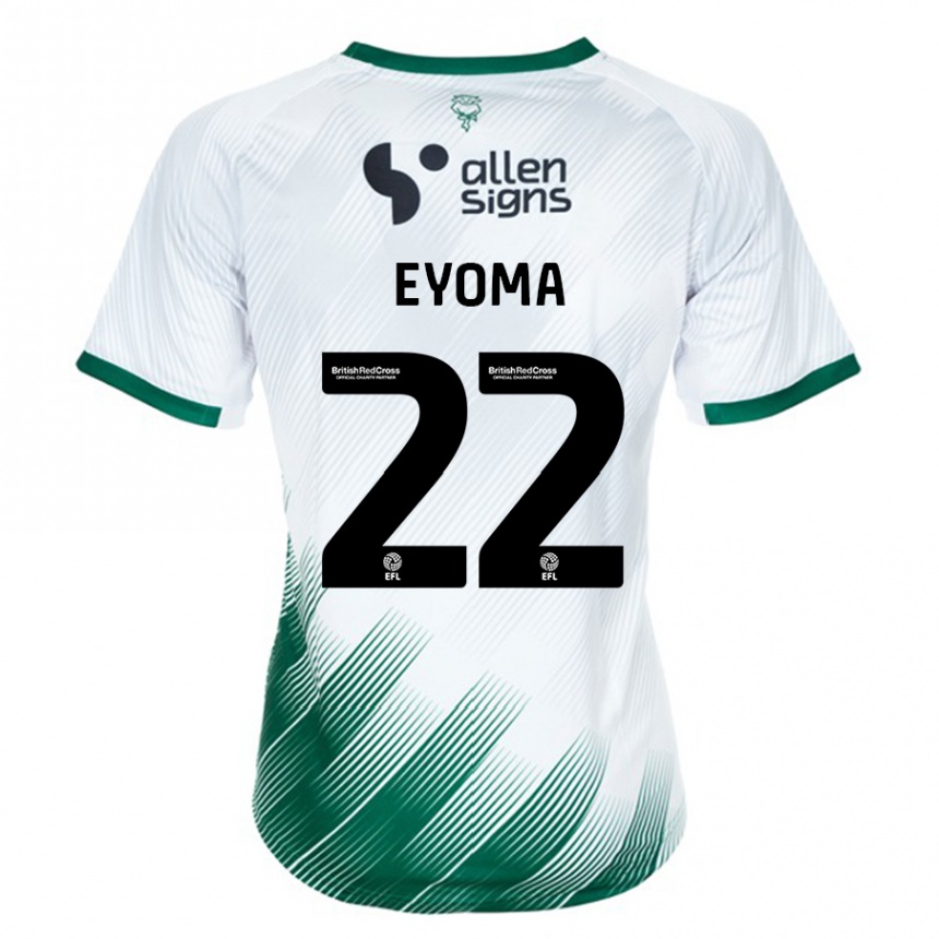 Women Football Timothy Eyoma #22 White Away Jersey 2023/24 T-Shirt