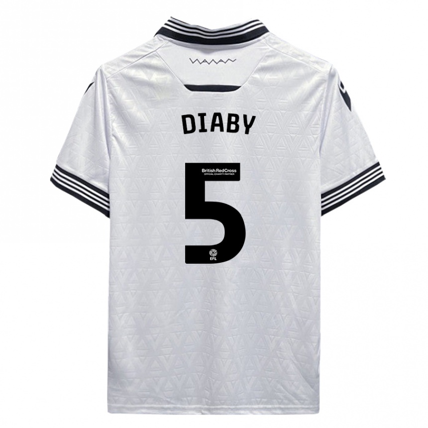 Women Football Bambo Diaby #5 White Away Jersey 2023/24 T-Shirt