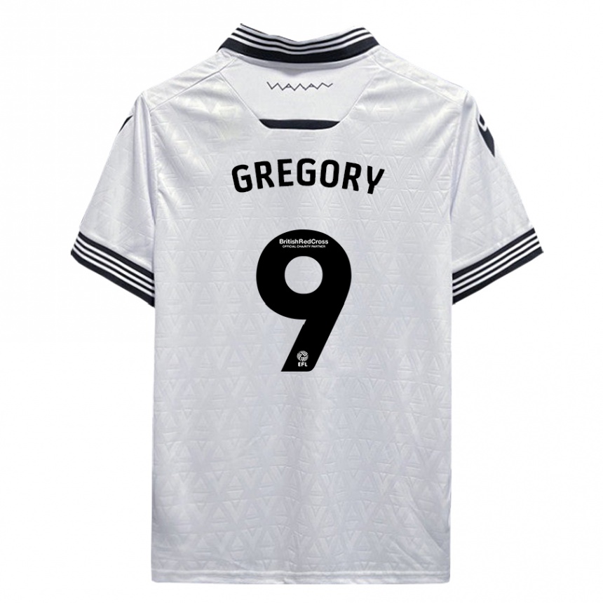 Women Football Lee Gregory #9 White Away Jersey 2023/24 T-Shirt