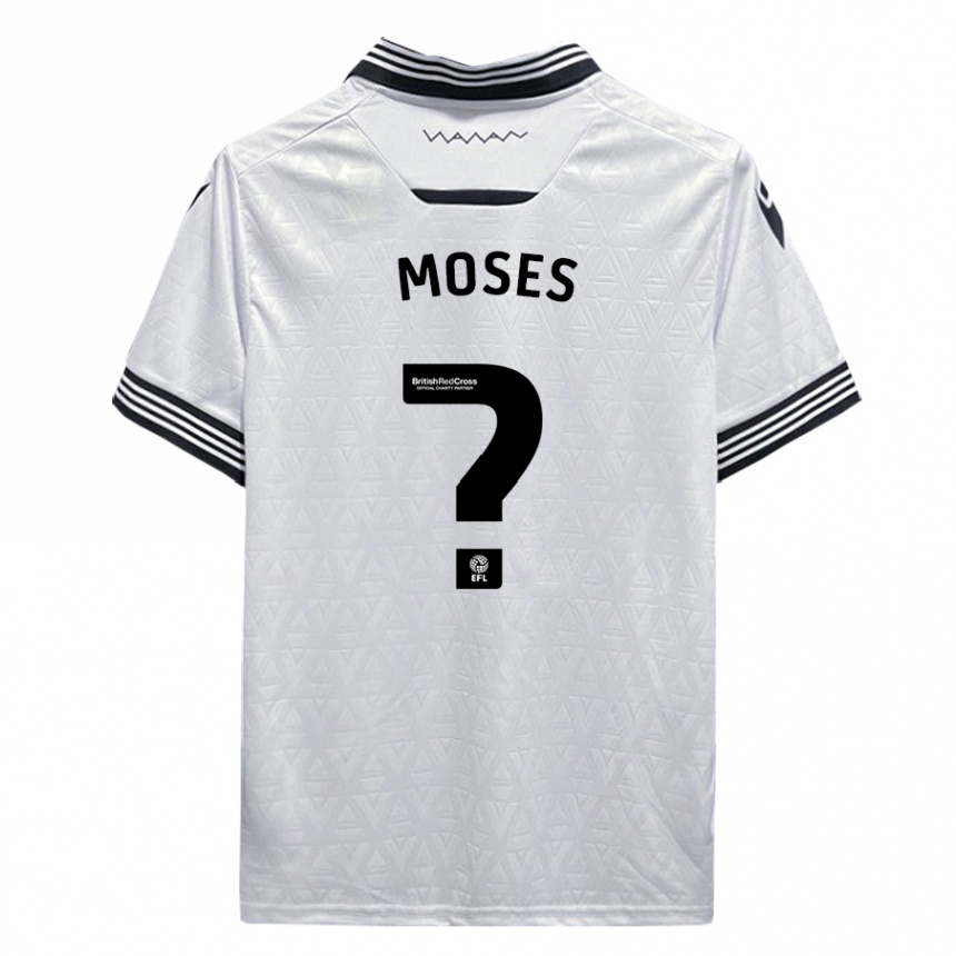 Women Football Devlan Moses #0 White Away Jersey 2023/24 T-Shirt