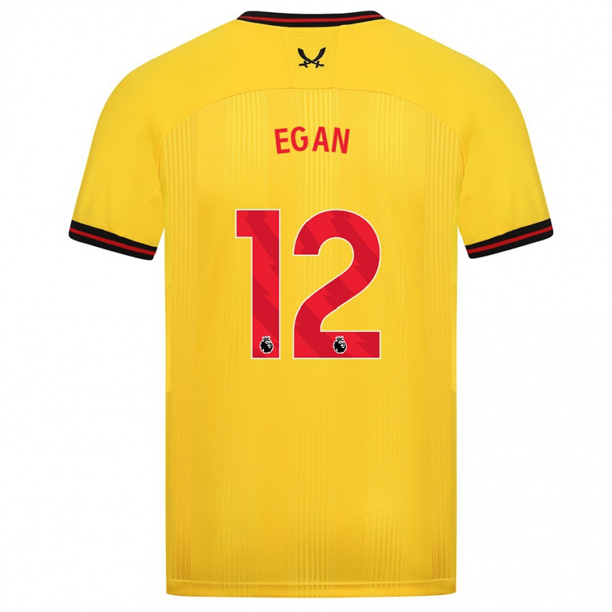 Women Football John Egan #12 Yellow Away Jersey 2023/24 T-Shirt