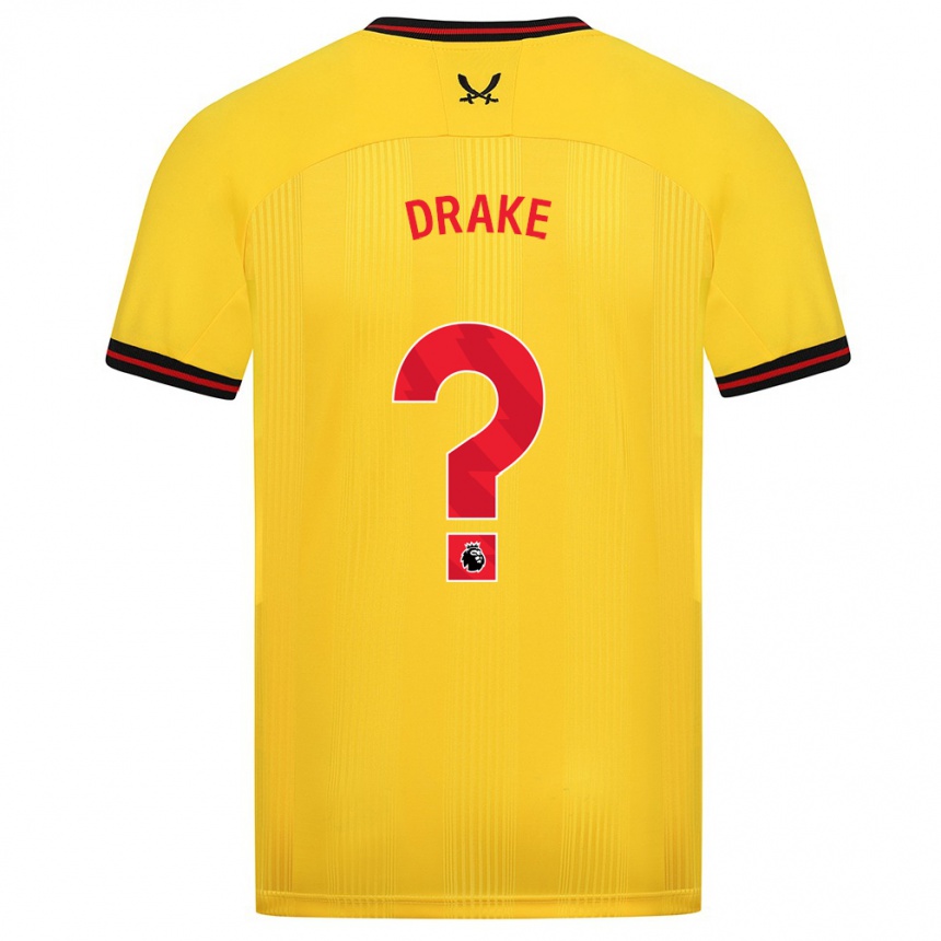 Women Football Ben Drake #0 Yellow Away Jersey 2023/24 T-Shirt