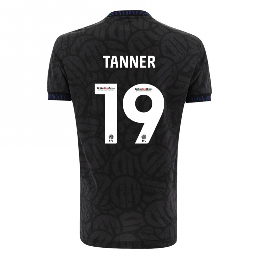 Women Football George Tanner #19 Black Away Jersey 2023/24 T-Shirt